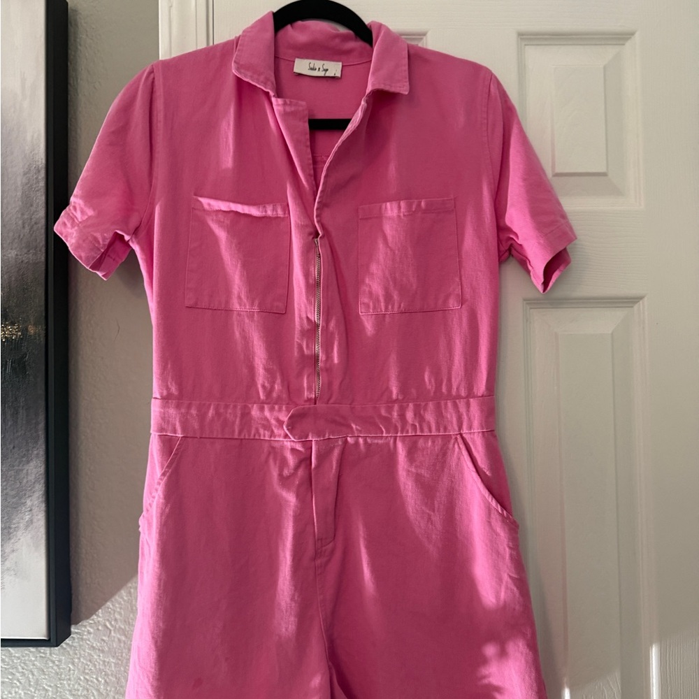 Sadie & Sage Vibrant Pink Romper - Picture 5 of 10